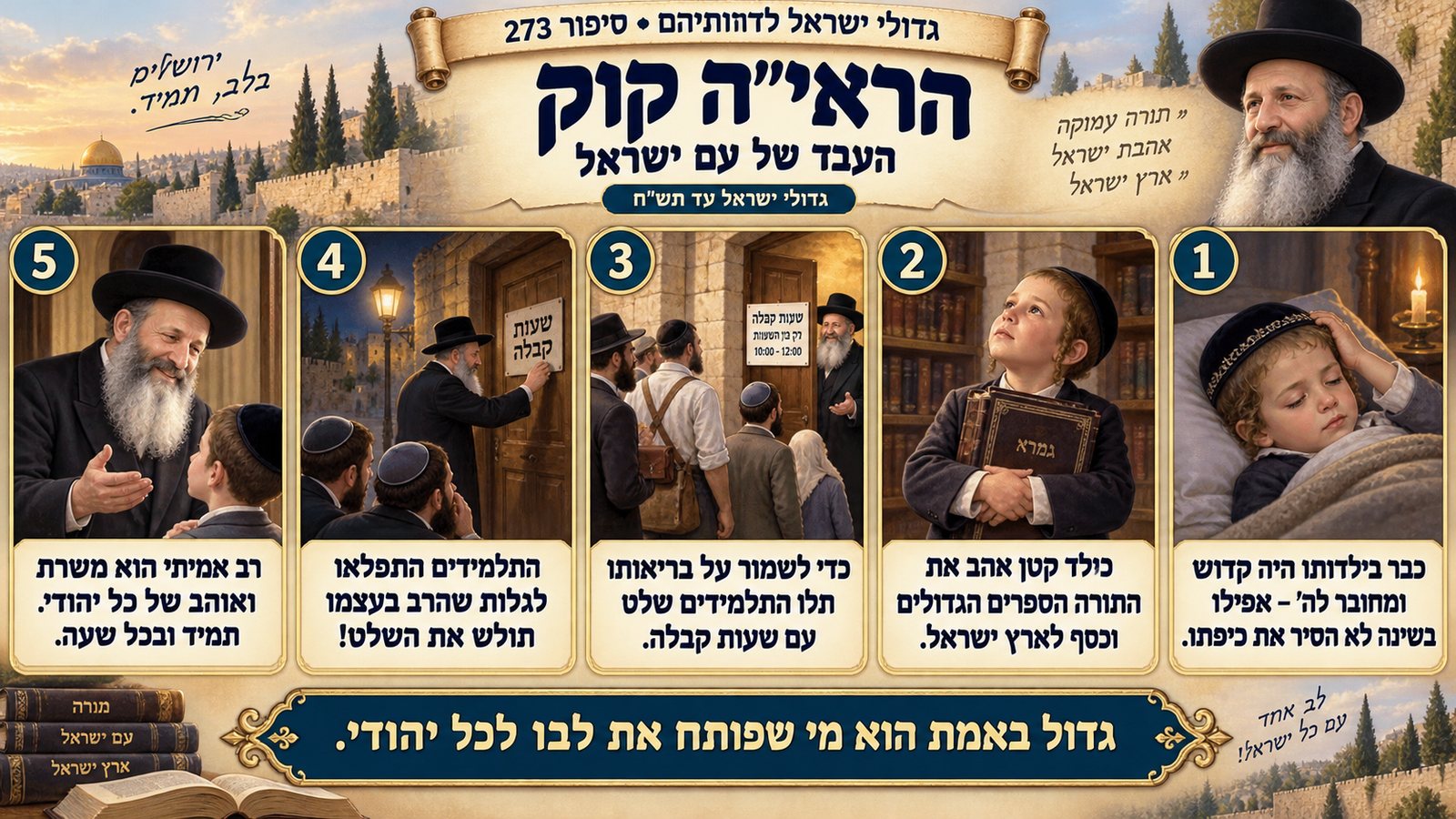תמונת סיכום — גדולי ישראל עד תש"ח: הראי"ה קוק